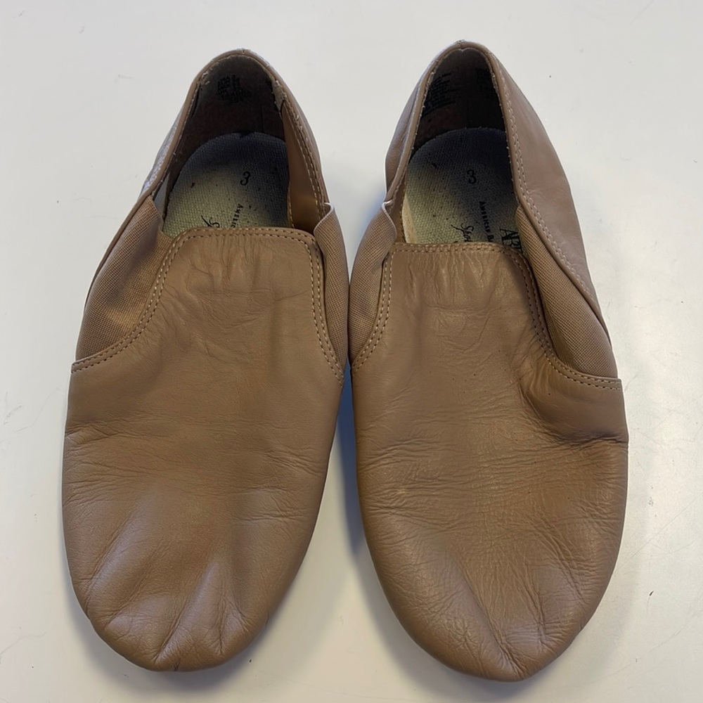 ABT Tan Jazz Shoes size 3.0 dance shoes girls jazz shoe